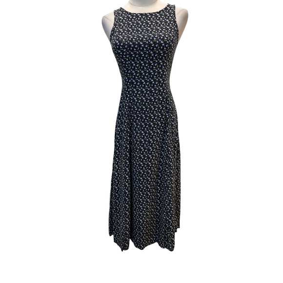 My Michelle Dresses & Skirts - Vtg 90s Ditsy Floral Midi Dress Corset Back‎ Sz 5/6 Boho Fairy Grunge Whimsigoth